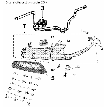 Auspuff Peugeot Tweet alt grau