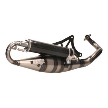 Auspuff Piaggio 50cc 2-Takt Yasuni-R Carbon alter Modell Zip ←2000/Zip RST/Zip SP/ET2/Typhoon/Sfera/NTT/NRG/Free/Storm/Easy Moving/Runner/Stalker/Diesis