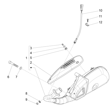 Piaggio Fly 125 4-Takt 3V IE E3 Auspuff