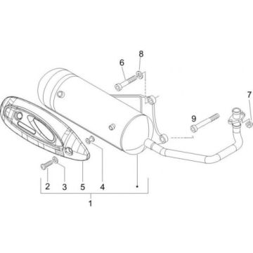 Auspuff Piaggio Zip 2000 4-Takt AC