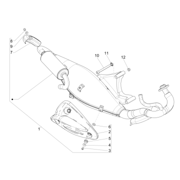 Auspuff Piaggio Zip 50 SP 2006-2013