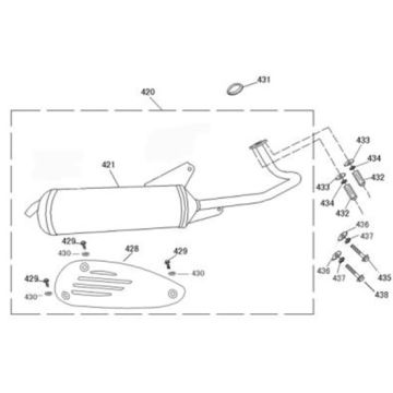 Auspuff Senzo SP braun