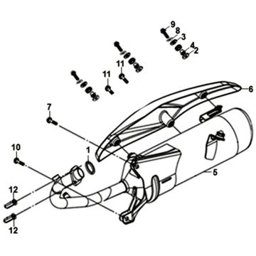 Auspuff Sym Symphony ST euro4