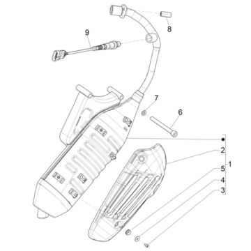 Auspuff Vespa 4-Takt 3-Ventil (Euro4 IGET)