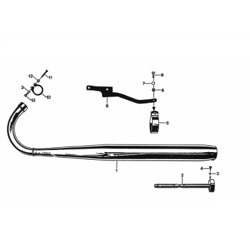 Zündapp 530 Auspuff aller Typen