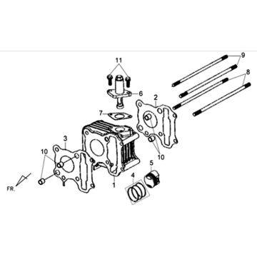 Zylinder-/Kopfdichtung/Fußdichtung Sym XPRO 50 E4