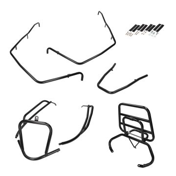 Sturzbügelset 4-teilig mit Klappträger hinter SYM Fiddle 1/2 schwarz glänzend DMP