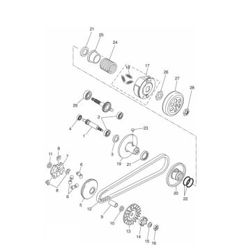Variomatik- Kupplung Yamaha Aerox 4-Takt 2014