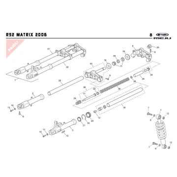 Federung 2 Rieju Rs2 blau 2006 2-Takt
