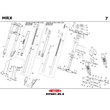 Federung Rieju MRX rot 2004 2-Takt