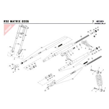 Federung Rieju Rs2 blau 2006 2-Takt