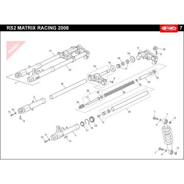 Federung Rieju Rs2 rot 2007 2-Takt