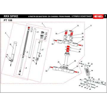 Federung Rieju Spike-X orange 2008 2-Takt