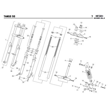 Federung Rieju Tango grün 2009 2-Takt