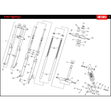 Federung Rieju Tango orange 2008 2-Takt