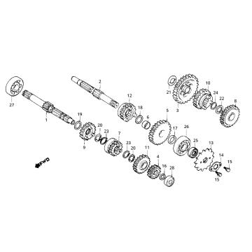 Honda MB/MT/MTX 80 Getriebe