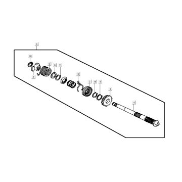 Kickstarterwelle Kymco K-Pipe 50 4T AC Weiß