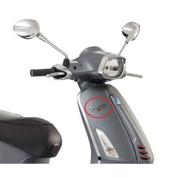 Aufkleber Wort [Vespa] kleine Vespa Primavera/Lx/S Aluminium (Piaggio original 656219)