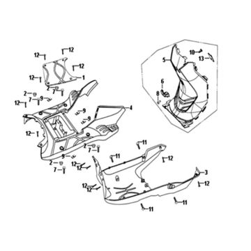 Voetplaat - framebekleding Sym Crox 50 E4