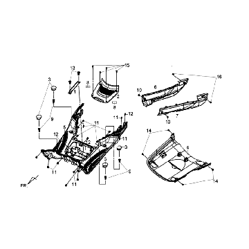 Grundplattenrahmenabdeckung Sym Fiddle III (WH006) weiß