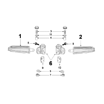 Fußstütze Peugeot Kisbee RS Matt Schwarz