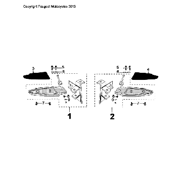 Fußstütze Peugeot Citystar 50 Schwarz