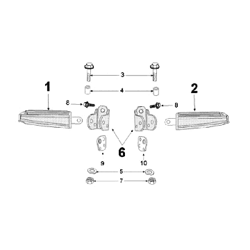 Fußstütze Peugeot Kisbee orange
