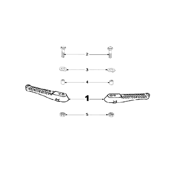 Fußstütze Peugeot Speedfight 2 AC Schwarz