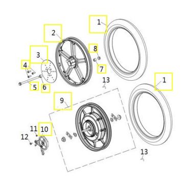 Vorderrad + Hinterrad Goccia GEV1000