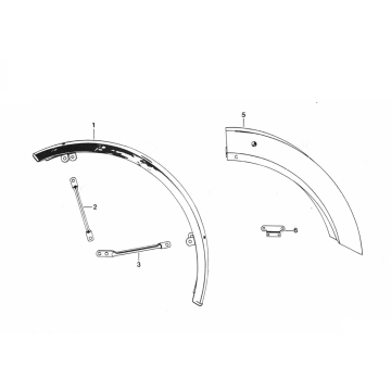 Vorderradschutzblech - Hinterradschutzblech Zundapp 529-010, 2020 bis 2023