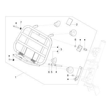 Frontträger Frontträger Vespa Primavera 4-Takt 3V (Euro5-Einspritzung IGET)