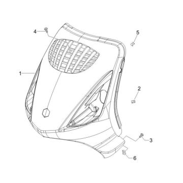 Vorne Piaggio Zip 2000 4-Takt AC