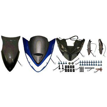 Blinker der Fronthaube China Touring schwarz