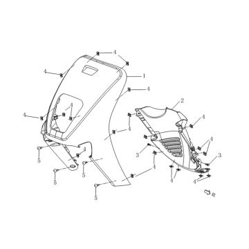 Vordere Teile AGM Qube mattschwarz