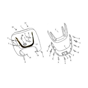Fronthaube Killerbee Custom Kaffeesahne