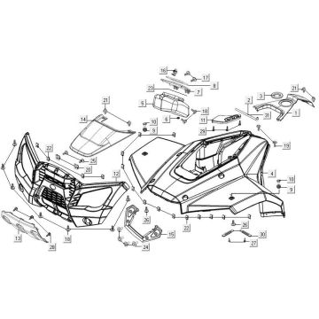 Frontabdeckungen Kymco MXU 300R