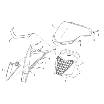 Frontabdeckungen II Aprilia SR 50 H2O ie+Vergaser 2004-2009 orange