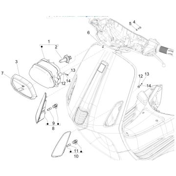 Vorderlichter - Blinker Vespa Sprint 125 4T 3V IE ABS