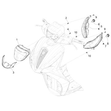 Frontlichter - Piaggio Medley 125 ABS E5 2021-2022 (EMEA) Fahrtrichtungsanzeiger