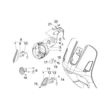 Vorderlichter - Blinker Vespa GTV 250 4T 4V IE