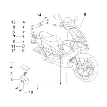 Hauptleitungsgruppe Gilera Runner 200cc VXR 4-Takt 2006