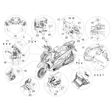 Kabelbaum Piaggio Beverly 350 Sport Touring Euro 3 2013-2014