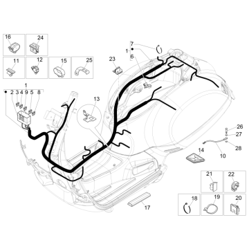 Hauptleitungsgruppe Vespa GTS 300 (mit und ohne ABS)