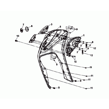 Frontplatte Flask. Innen b. Sym Mio 50I (BU-280S S-481S) Blau Gold
