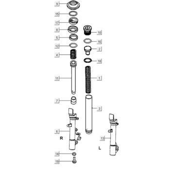 Vorderbeinteile Kymco Gti 300i