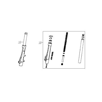 Vorderbein Kymco Activ 4-Takt Silber