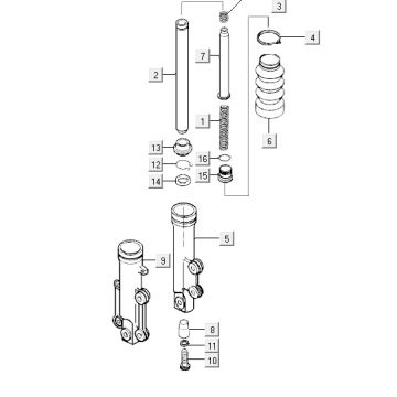 Vorderbein Kymco Vitality 2t ac sportstream