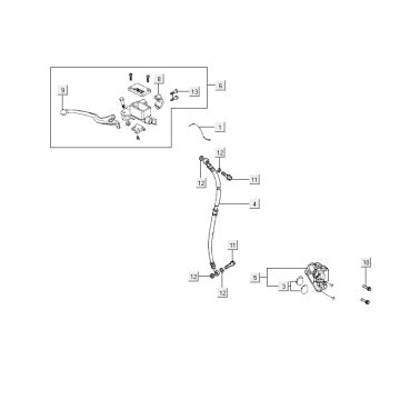 Vorderradbremse Kymco Agility RS 4-Takt rot