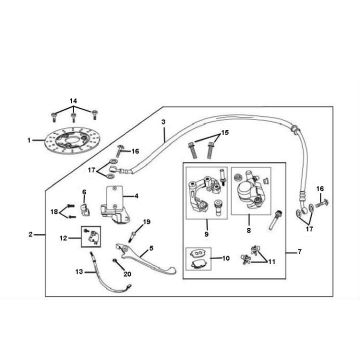Vorderradbremse Znen ZN50QT-11 4-Takt