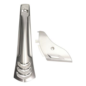 Vordere Frontscheibe+Gabelabdeckung Vespa Primavera/Sprint mattchrom